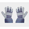 Exxo Split Heavy Duty Leather Work Gloves, Grey, Large, 3PK 9101-3